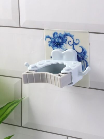 Mop & Broom Holder Clip – Strong Adhesive & Side Hook