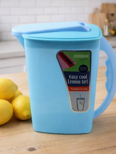 Water Jug with Lid & Handle – Easy Cool Lemon Set 2200ml