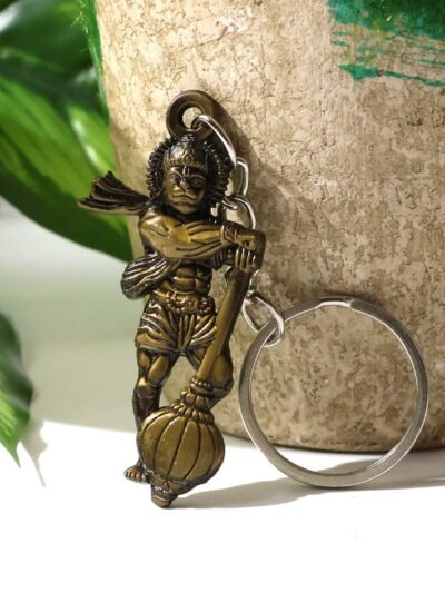 Lord Hanuman Metal Keychain – Durable Spiritual Devotional Accessory