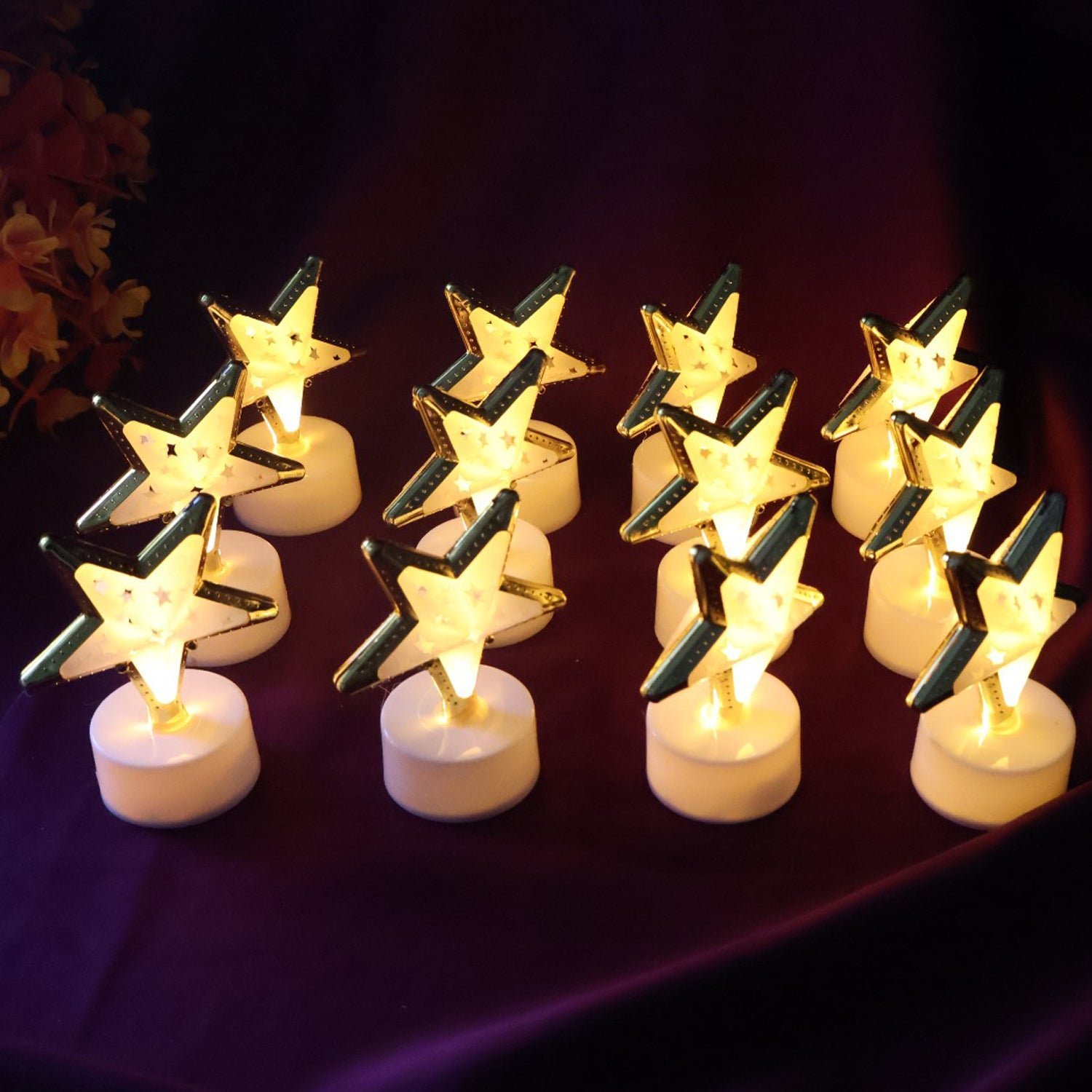 Star Shaped Flameless LED Candles – Safe & Elegant Décor Set
