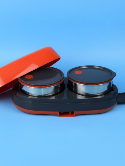 Electric Lunch Box – Dual Stainless Steel Containers for Hot Meals