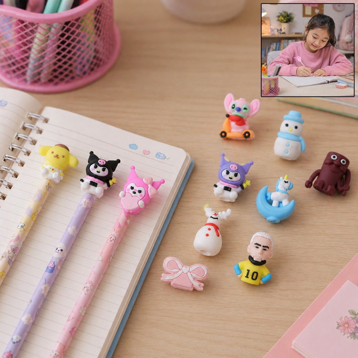 Cute Cartoon Pencil Topper Cap � Fun & Protective Stationery Accessory