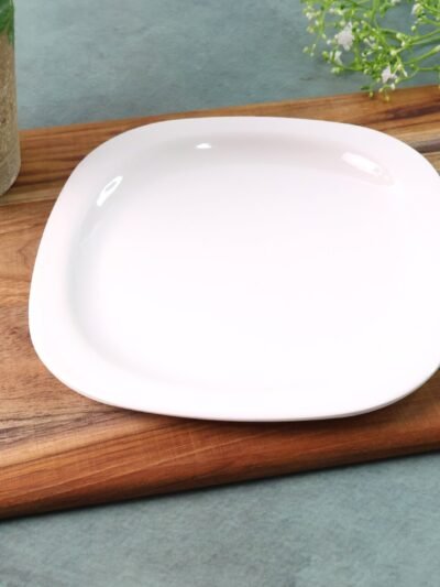 Square Plastic Dinner Plate – 20 cm Durable & Easy Clean