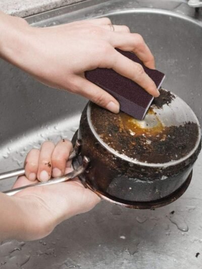 Kitchen Cleaning Sponge Scrub Block – Compact & Durable 7x7 cm