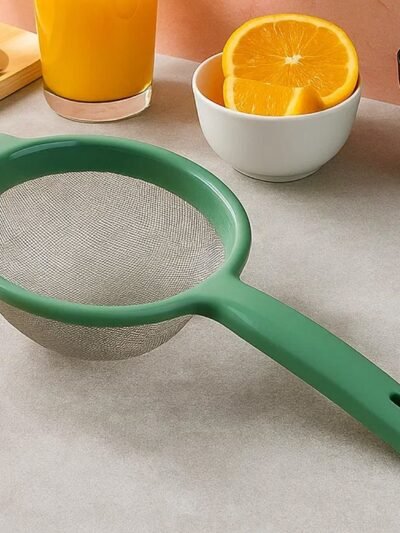 Large Kitchen Strainer – Fine Stainless-Steel Mesh with Easy-Grip