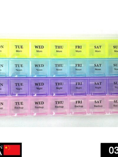 Weekly Pill Organizer – 28-Slot Portable Medicine Box | Organivo