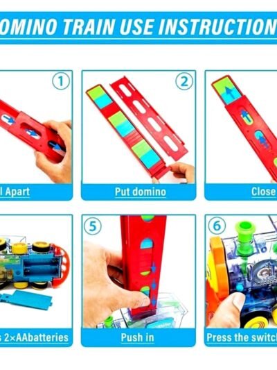 Domino Train Set – 60-Piece Automatic Block Laying Toy | Little Blocks