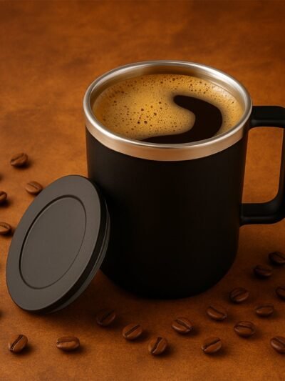 Insulated Coffee Mug – 400ml Double Wall Steel Travel Mug