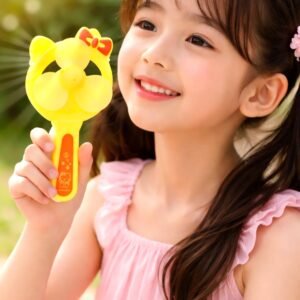 Hand Press Mini Fan Toy – Portable Cartoon Cooling for Kids