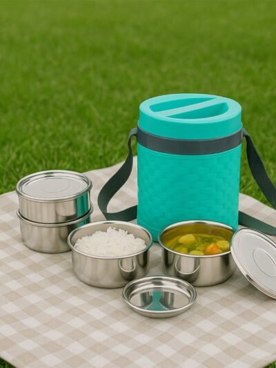 Insulated Tiffin – Stackable Stainless Steel Lunch Box | Nekza