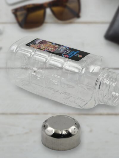 Mukhwas Bottle – Transparent Plastic with Steel Cap | Velvet Wheels