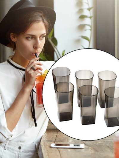 Plastic Tumbler Set – Unbreakable Square Design (Set of 6) | Corporate Kudos