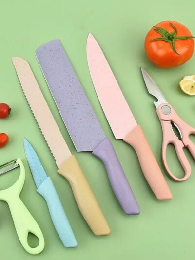 Kitchen Knife Set – Professional 6 Pc Steel with Storage | CookAura
