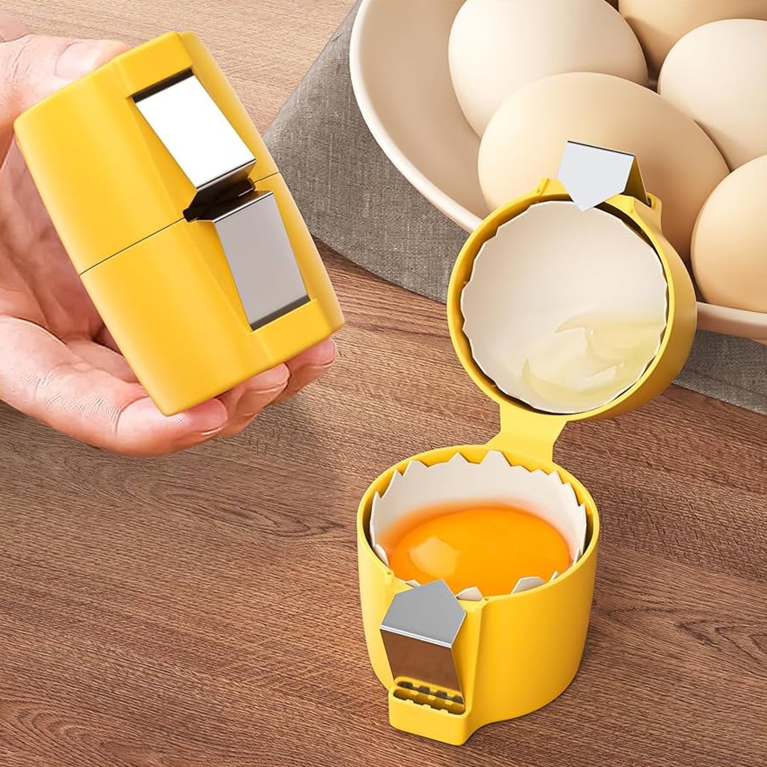 Egg Shell Opener � Handheld Egg Cracker Tool for Raw Eggs | Quickslice
