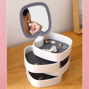 Rotating Jewellery Box – 4-Layer Multicolour Organizer |