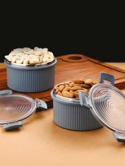 Rustic Jar Set – 2 Airtight 450ml Kitchen Storage Containers