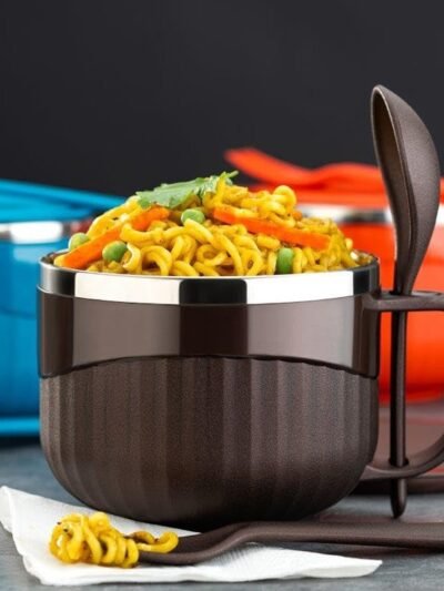 Insulated Lunch Bowl 650ml – Leak-Proof with Cutlery Set