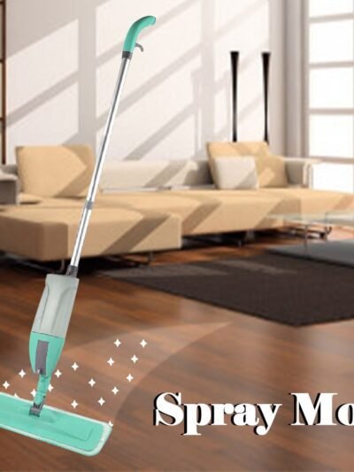 Spray Mop – 360° Rotating Head, Washable Pad | Velvet Wipe