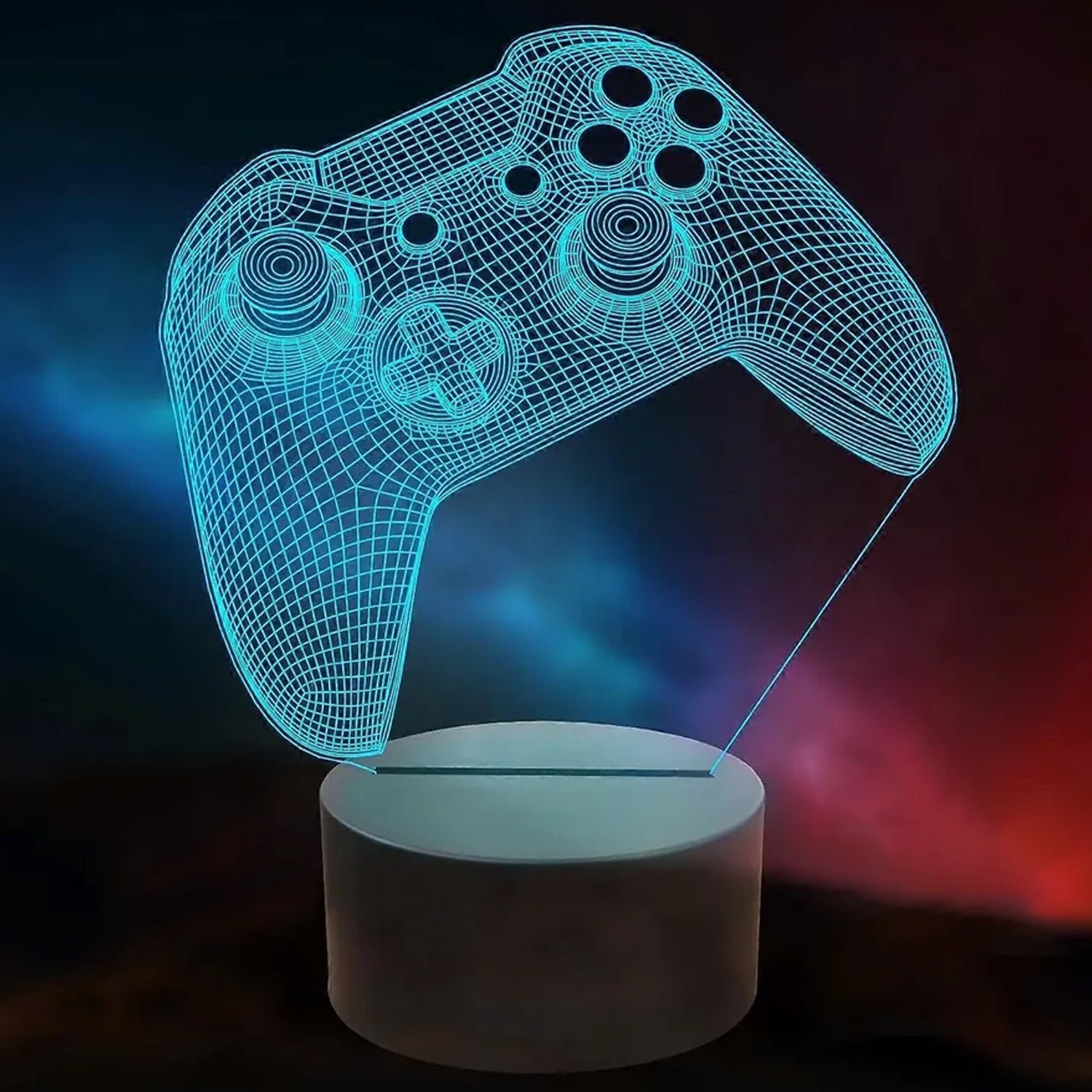3D Illusion LED Night Lamp – Gaming Controller Design for Gamers