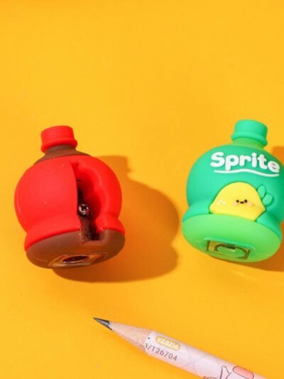 Bottle Shape Pencil Sharpener – 2-in-1 Eraser Set | JubileeJoy