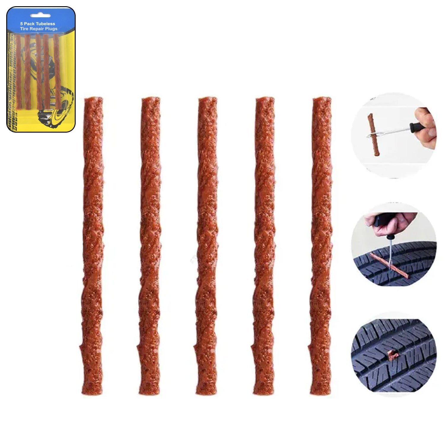 Tyre Repair Strips � Emergency Puncture Seal (5 Pcs) | Indo Glow