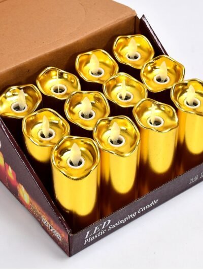 Flickering LED Candles (12 pcs) – Realistic Flame Decor | JubileeJoy