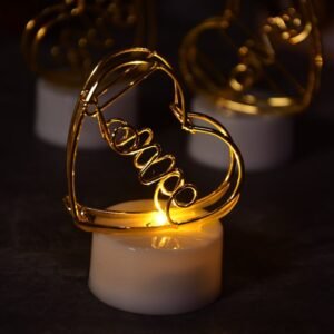 Flameless Heart Candles – 12 Pc Multicolor LED Set | Styleva