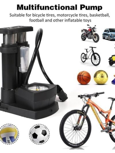 Mini Bike Pump – Portable Foot Operated with Gauge | Safora