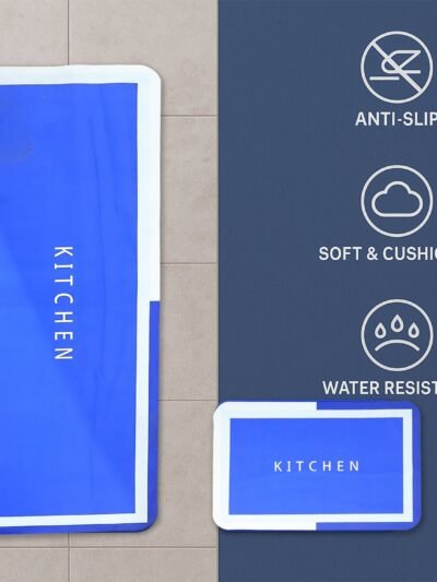 Anti-Slip Kitchen Floor Mat Set – Cushioned, Water-Resistant 2-Piece