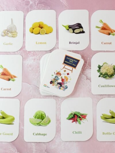 Vegetable Flash Cards – 32 Durable Educational Cards for Kids