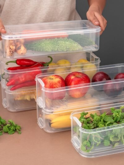 Fridge Storage Containers – Stackable 3-Pc Set, 1500ML | Organivo