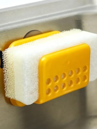 Self-Adhesive Sponge Holder – No-Drill Sink Caddy | BathNova