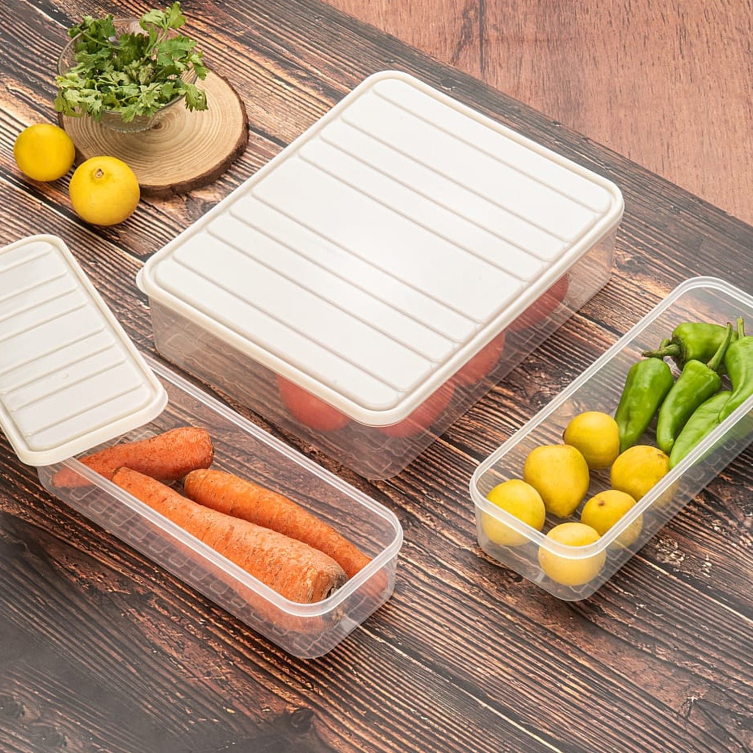 Plastic Food Storage Container 3pc – Stackable & Airtight | Organivo