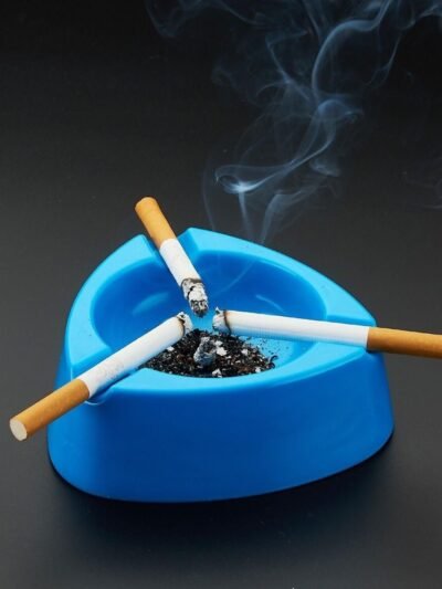 Plastic Ashtray – Durable Wide Bowl with 3 Cigarette Slots