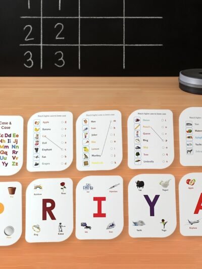 Alphabet Flash Cards Set – 32 Durable Early Learning Cards