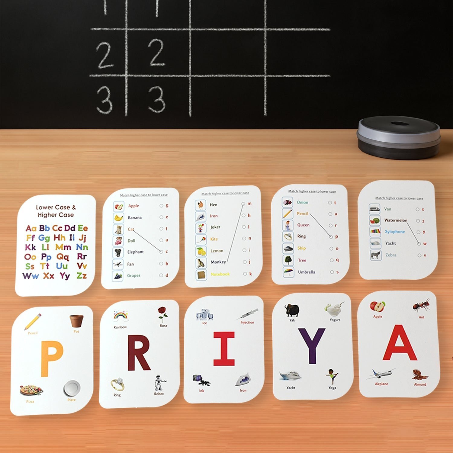 Alphabet Flash Cards Set – 32 Durable Early Learning Cards