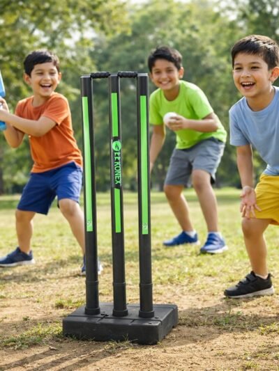 Cricket Stump Set – Heavy Base for Stable Outdoor Practice