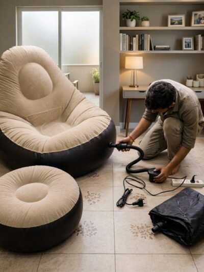 Inflatable Air Sofa Chair Set – Portable & Easy to Inflate for Indoor & Outdoor Relaxation