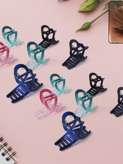 Plastic Hair Clamp – Durable Matte Finish Barrette Clip Set