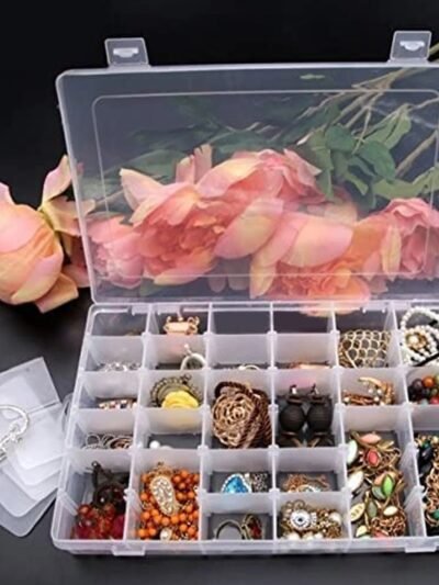 Plastic Organizer Box – 36 Grids, Adjustable Dividers | Organivo