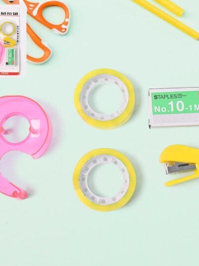5-in-1 Stationery Kit – Compact Stapler & Sealing Tape Set