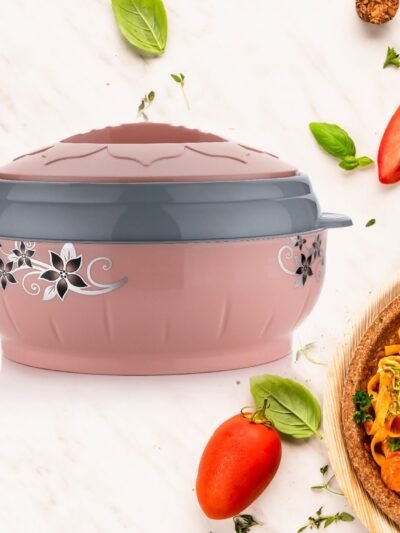 Insulated Casserole – 4500ml Floral Steel for Hot Food |