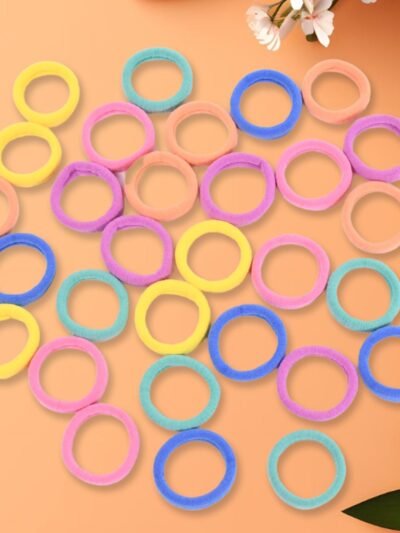 Mini Hair Ties – Colourful 30 Pcs Set for Kids | Calm & Curl