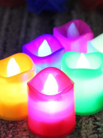 LED Tealight Candles – 24 Pcs Multicolor | Indo Glow
