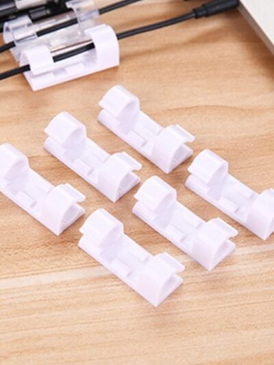 Plastic Cable Clips – Strong Adhesive Wire Organizer (20 Pcs) | WipeTech