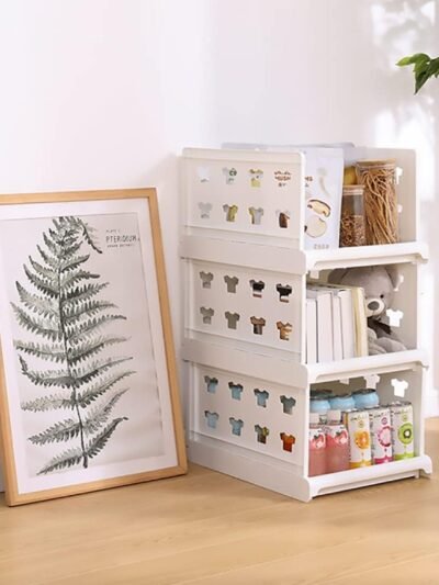 Stackable Storage Organizer – 3 Layer Foldable Utility Cart | Organivo