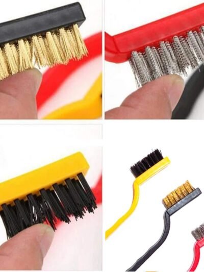 Mini Wire Brush Set – 3 Pc Brass, Nylon, Steel | Velvet Wipe