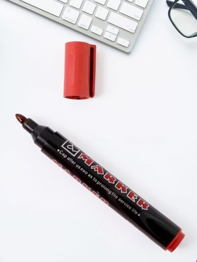 Red Ink Marker – Bold Tip Quick-Dry Permanent Marker
