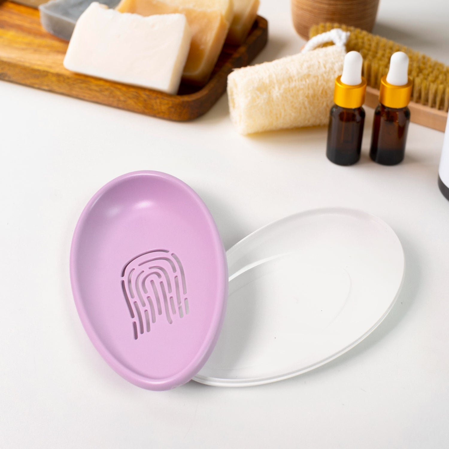 Soap Dish with Drain � Double-Layer Self-Draining | VelvetBubbles