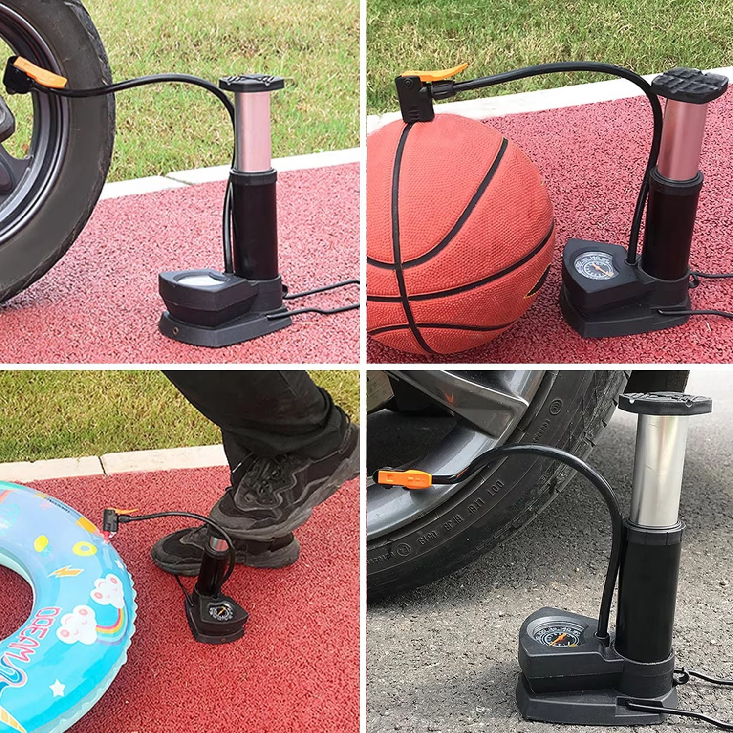 Foot Bike Pump � Portable Cycle Tire Inflator with Gauge | Indo Glow
